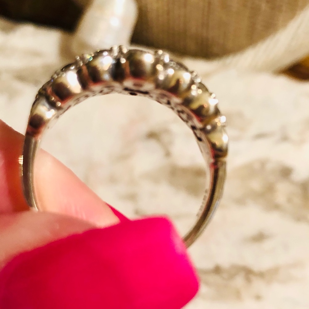 Sterling silver double crown CZ RING - Picture 10 of 10